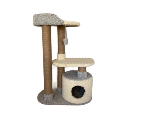 Домик для кошки  3-х уровневый круглый  с 2 лежанками и 2 когтеточками